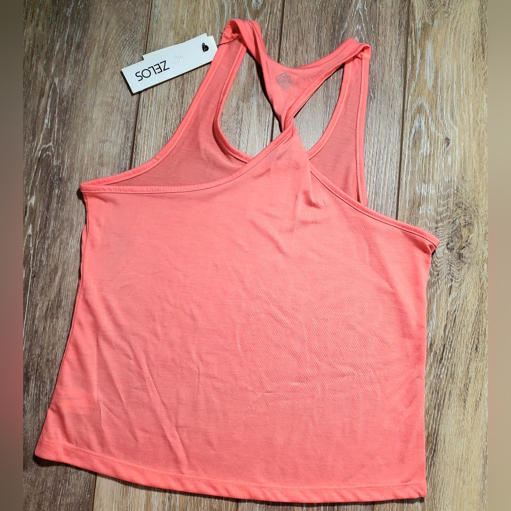 Zelos Kids Coral Blaze Color Athletic Tank Top Size M
